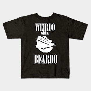 Bearded Dragon Gift Design Reptile Weirdo With A Beardo Design Kids T-Shirt